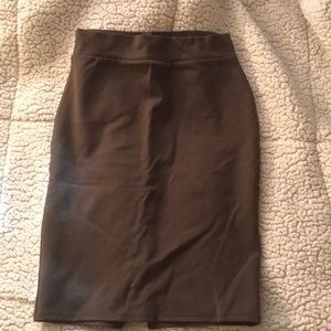 Olive green pencil skirt